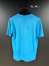 Load image into Gallery viewer, 1980s Vintage Turquoise / Aqua Blue Single Stitch Blank Tee L
