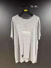 Load image into Gallery viewer, Yeezy Kanye West Ye Yeezus Tour Merch Distressed Grey Elongated Tee XL
