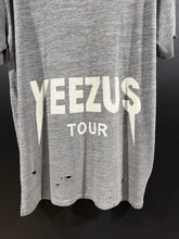 Load image into Gallery viewer, Yeezy Kanye West Ye Yeezus Tour Merch Distressed Grey Elongated Tee XL
