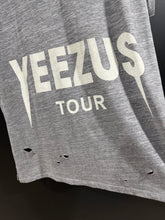 Load image into Gallery viewer, Yeezy Kanye West Ye Yeezus Tour Merch Distressed Grey Elongated Tee XL
