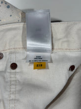 Load image into Gallery viewer, 2010s Vintage Polo Ralph Lauren Paint Splatter Cream Wide Cropped Denim Jeans
