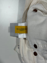 Load image into Gallery viewer, 2010s Vintage Polo Ralph Lauren Paint Splatter Cream Wide Cropped Denim Jeans

