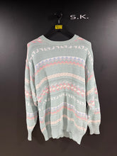 Load image into Gallery viewer, 1980s Vintage Van Heusen Pastel Knit Grunge Dad Sweater XL
