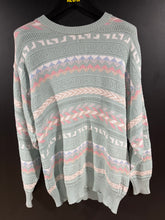 Load image into Gallery viewer, 1980s Vintage Van Heusen Pastel Knit Grunge Dad Sweater XL
