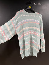 Load image into Gallery viewer, 1980s Vintage Van Heusen Pastel Knit Grunge Dad Sweater XL
