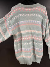 Load image into Gallery viewer, 1980s Vintage Van Heusen Pastel Knit Grunge Dad Sweater XL
