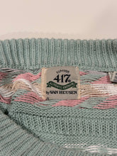 Load image into Gallery viewer, 1980s Vintage Van Heusen Pastel Knit Grunge Dad Sweater XL
