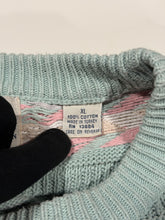 Load image into Gallery viewer, 1980s Vintage Van Heusen Pastel Knit Grunge Dad Sweater XL
