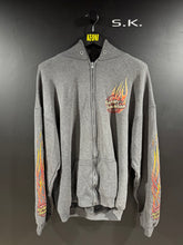 Load image into Gallery viewer, 90s / 00s Vintage Harley Davidson Pittsburgh PA Flame Faded Zip Up Hoodie XXL
