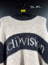 Load image into Gallery viewer, Division (di)vision Striped Logo Knit Alpaca Wool Sweater L
