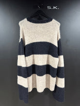 Load image into Gallery viewer, Division (di)vision Striped Logo Knit Alpaca Wool Sweater L
