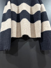 Load image into Gallery viewer, Division (di)vision Striped Logo Knit Alpaca Wool Sweater L

