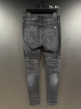 Load image into Gallery viewer, Amiri Faded Black Stacked Denim Jeans 36x34
