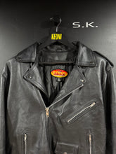 Load image into Gallery viewer, 1990s Vintage MAS Distressed Faded Leather Motorcycle Jacket XL
