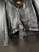 Load image into Gallery viewer, 1990s Vintage MAS Distressed Faded Leather Motorcycle Jacket XL
