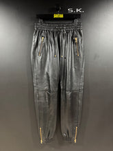 Load image into Gallery viewer, 2010s Vintage Leather Pants Red Lining YKK Zippers 34
