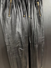 Load image into Gallery viewer, 2010s Vintage Leather Pants Red Lining YKK Zippers 34
