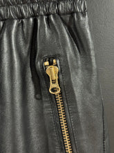 Load image into Gallery viewer, 2010s Vintage Leather Pants Red Lining YKK Zippers 34
