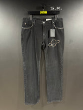 Load image into Gallery viewer, Siberia Hills Studded Saturn Black Denim Jeans 34 BNWT
