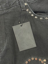 Load image into Gallery viewer, Siberia Hills Studded Saturn Black Denim Jeans 34 BNWT
