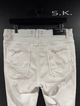 Load image into Gallery viewer, Amiri White Distressed Stacked Denim Jeans 36x33
