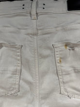 Load image into Gallery viewer, Amiri White Distressed Stacked Denim Jeans 36x33
