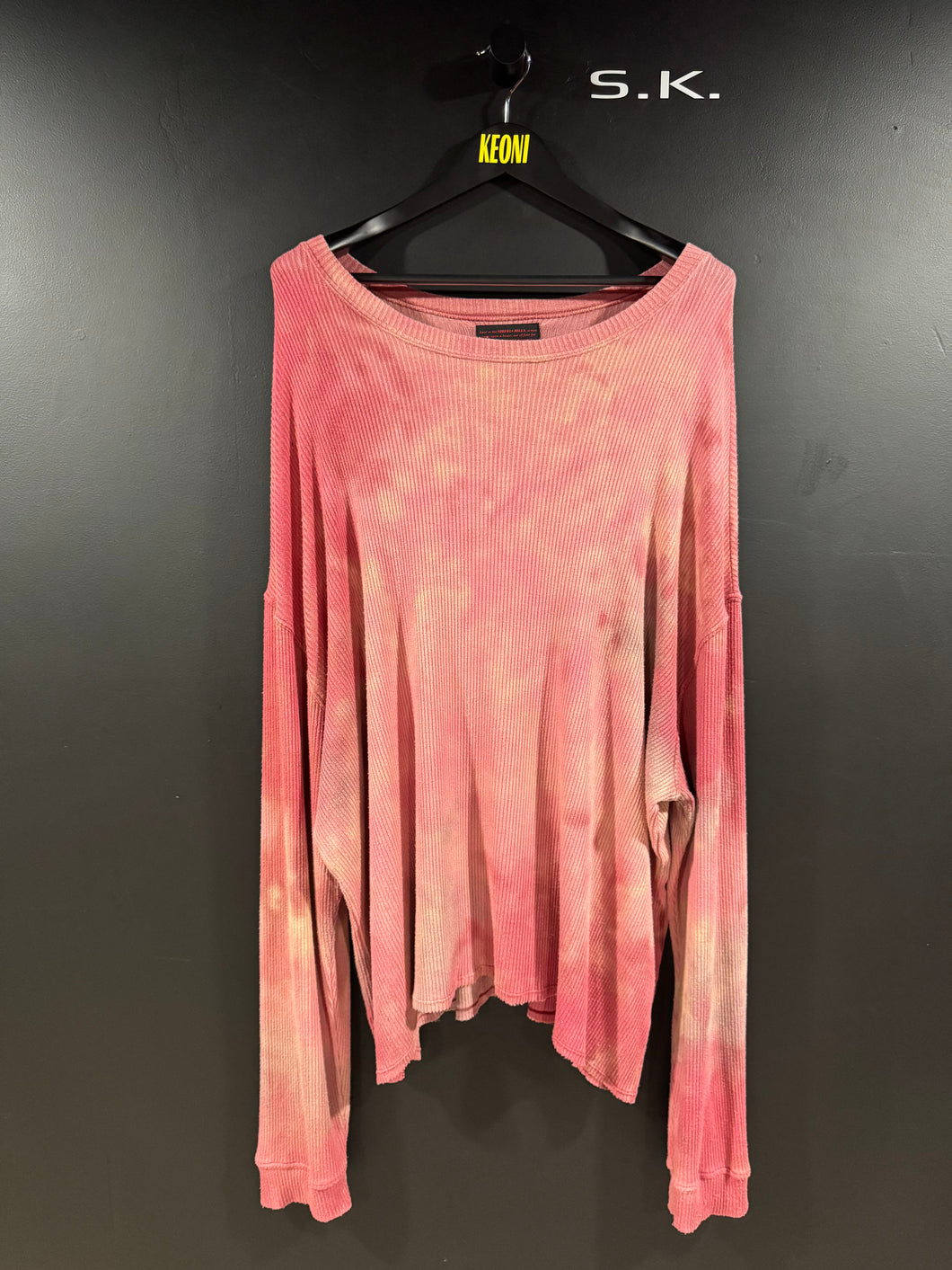 Siberia Hills Pink Tie Dye Long Sleeve Thermal XXL