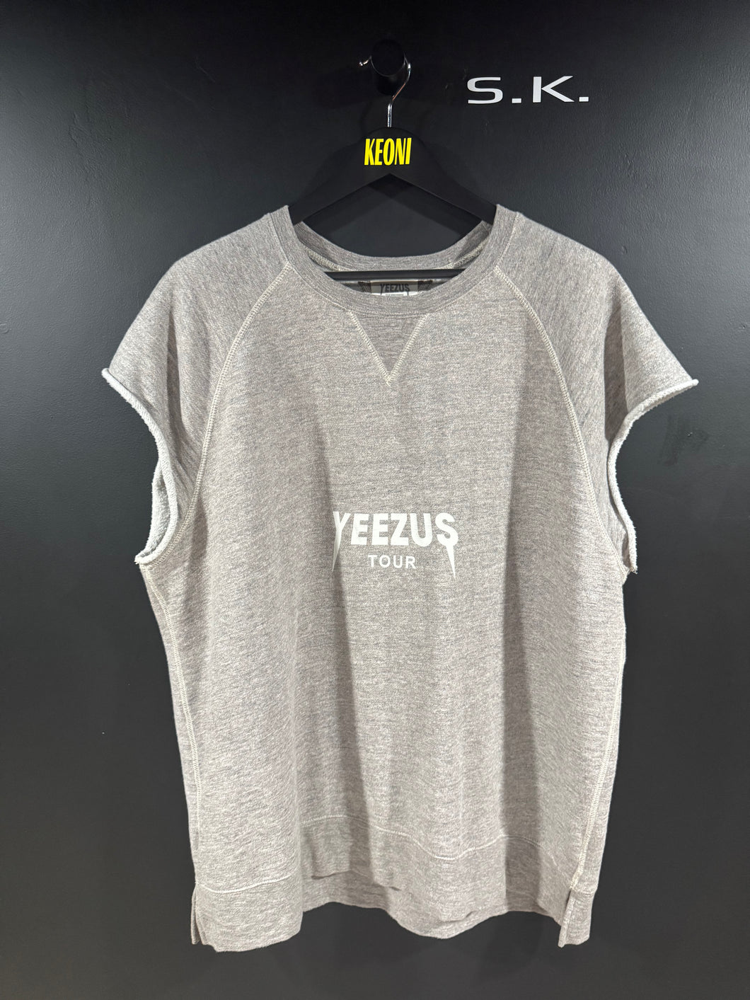 Yeezy Kanye West Ye Yeezus Tour Merch Sleeveless Grey Sweatshirt XL