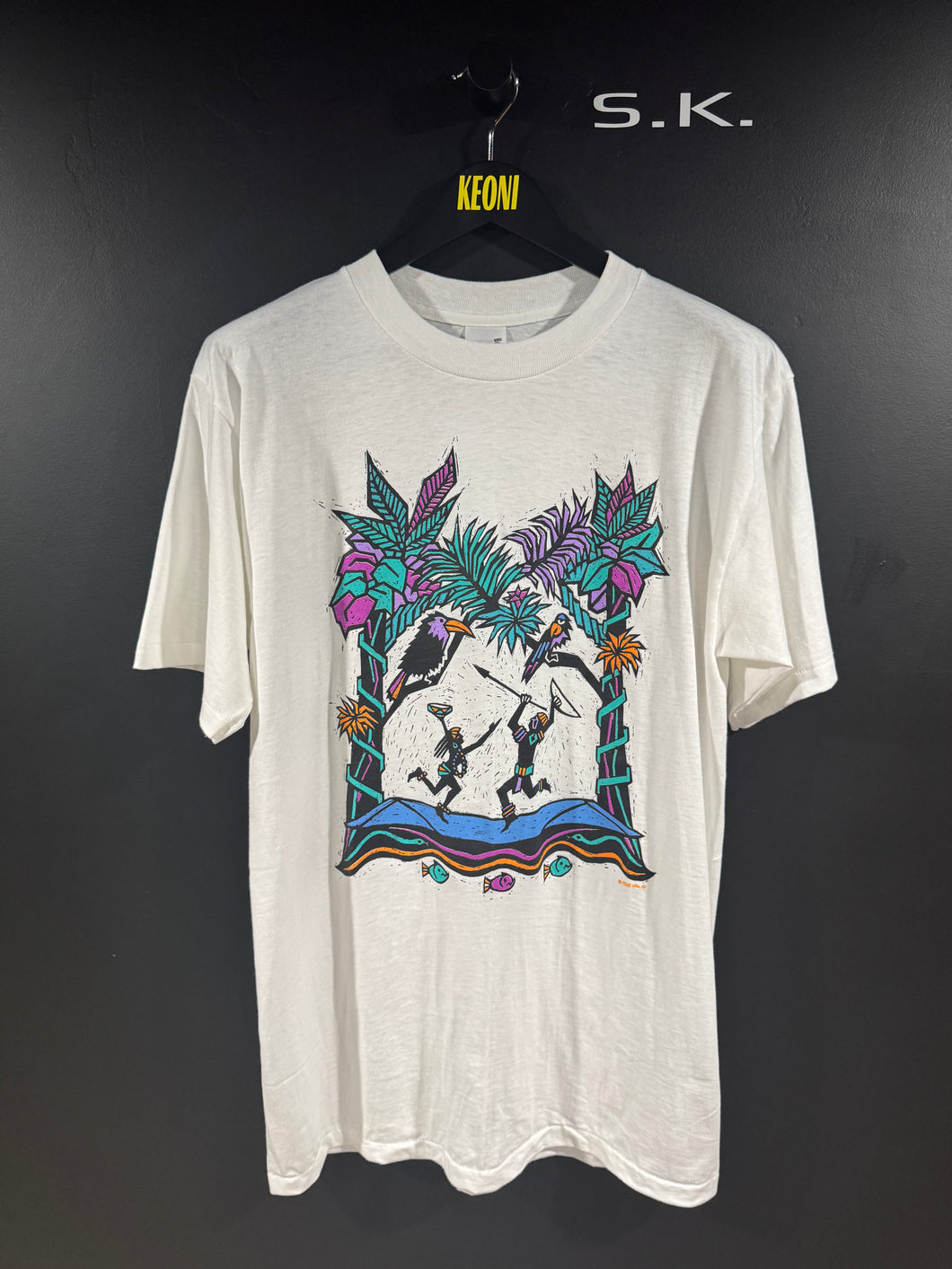 1993 New Vintage Tribal Jungle Animal Single Stitch Graphic Tee L