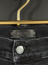 Load image into Gallery viewer, Amiri Faded Black Stack Denim Jeans 34x32
