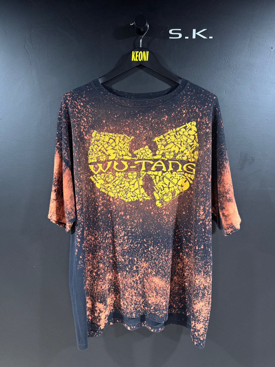 2008 Vintage Wu-Tang Bleach Splatter Faded Rap Tee XL